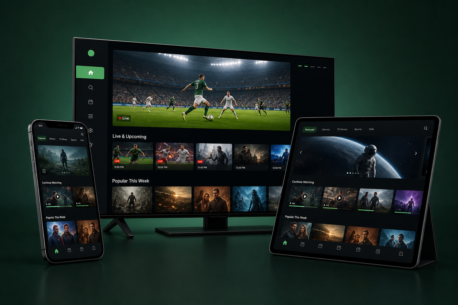 Pandabox IPTV na Smart TV, celular e tablet — canais, filmes e séries